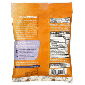 Thành phần vi chất của Zand Immunity Orange C Zesty Orange 15 Lozenges 041954000128