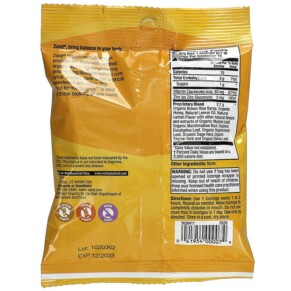 Thành phần vi chất của Zand Naturals Organic Lemon Honey 18 Throat Lozenges 041954000074