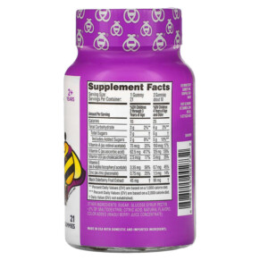 Thành phần vi chất của Zarbee's Children's Daily Immune Support 2+ Years Natural Berry 21 Gummies 898115002732