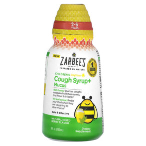 Thực phẩm chức năng Zarbee's Children's Daytime Cough Syrup + Mucus 2-6 Years Natural Mixed Berry 8 fl oz (236 ml) 300450664051