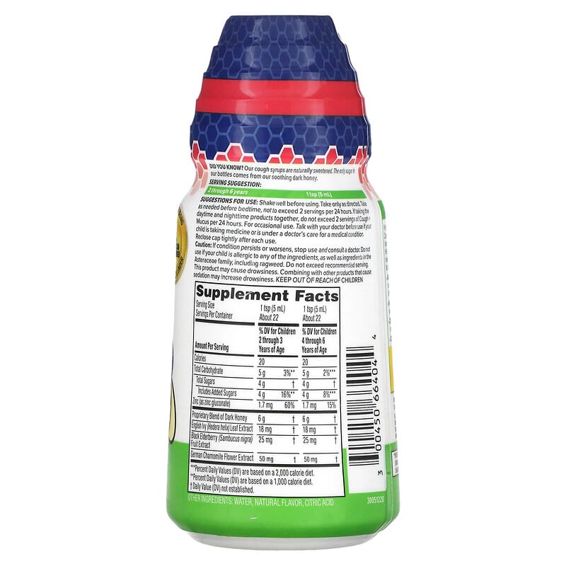 Zarbee's Children's Nighttime Cough Syrup + Mucus 2-6 Years Natural Mixed Berry 4 fl oz (118 ml) 2 Thành phần vi chất của Zarbee's Children's Nighttime Cough Syrup + Mucus 2-6 Years Natural Mixed Berry 4 fl oz (118 ml) 300450664044