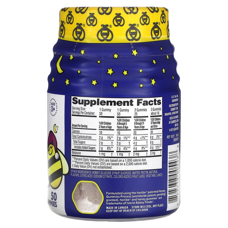 Zarbee's Children's Sleep with Melatonin Ages 3+ Natural Berry 50 Gummies 2 Thành phần vi chất của Zarbee's Children's Sleep with Melatonin Ages 3+ Natural Berry 50 Gummies 858438005438