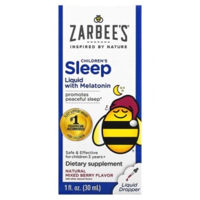 Thực phẩm chức năng Zarbee's Childrens Sleep Liquid with Melatonin For Children 3 Years + Natural Mixed Berry 1 fl oz (30 ml) 858438005711