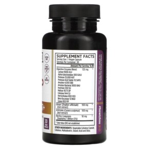 Thành phần vi chất của Zhou Nutrition Bloat Blast+ 30 Vegan Capsules 669191895224