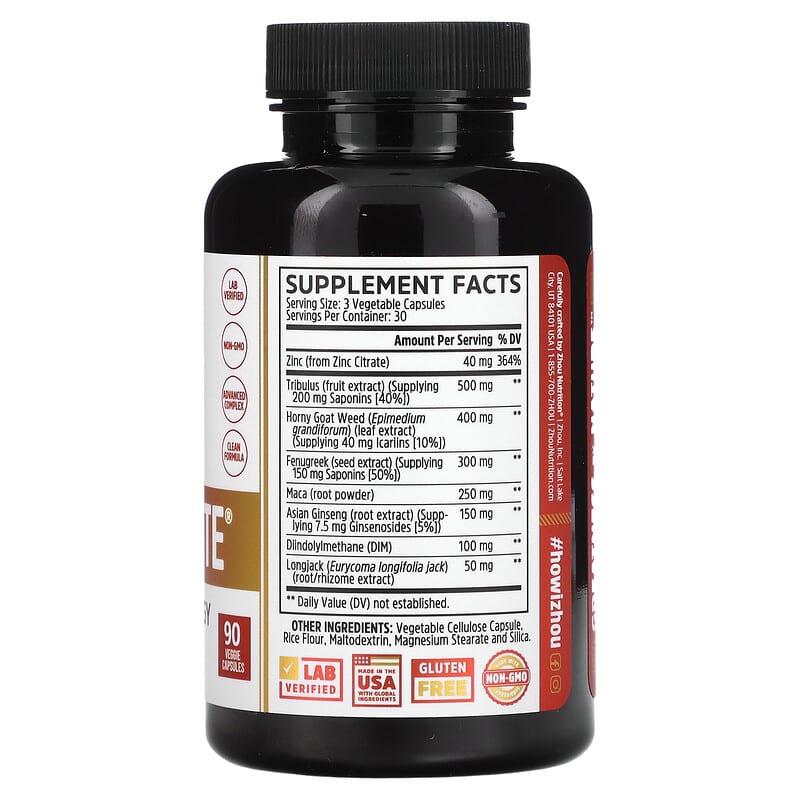 Zhou Nutrition Boost Elite 90 Veggie Capsules 2 Thành phần vi chất của Zhou Nutrition Boost Elite 90 Veggie Capsules 859805006027