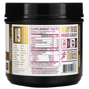 Thành phần vi chất của Zhou Nutrition Collagen Active Black Berry and Cherry 13.3 oz (378 g) 669191525633