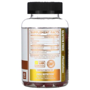 Thành phần vi chất của Zhou Nutrition K2 + D3 Strawberry 60 Gummies 669191370172