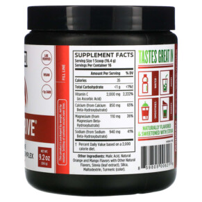 Thành phần vi chất của Zhou Nutrition Keto Drive Orange Mango 9.2 oz (263 g) 859805006218