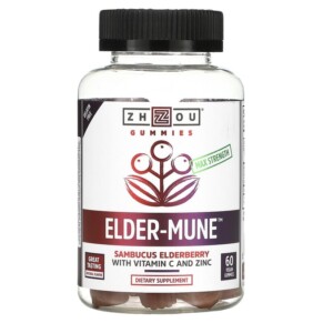 Thực phẩm chức năng Zhou Nutrition Max Strength Elder-Mune Sambucus Elderberry 60 Vegan Gummies 669191805407