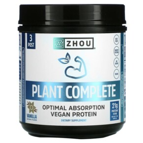 Thực phẩm chức năng Zhou Nutrition Plant Complete Optimal Absorption Vegan Protein Vanilla 17.7 oz (500.8 g) 669191721486
