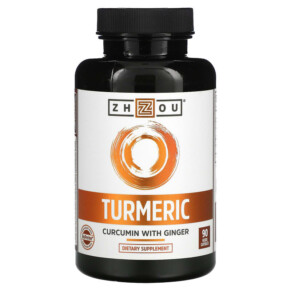 Thực phẩm chức năng Zhou Nutrition Turmeric Curcumin with Ginger 90 Veggie Capsules 859805006362