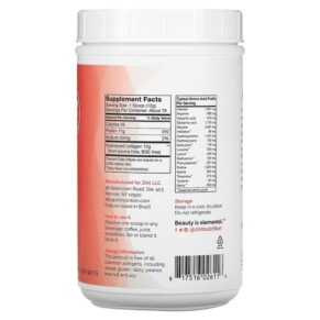 Thành phần vi chất của Zint Pure Grass-Fed Collagen Peptides 2 lbs (907 g) 817516026116