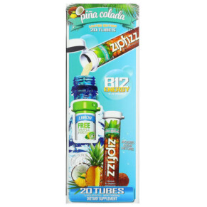 Thành phần vi chất của Zipfizz Healthy Energy With Vitamin B12 Pina Colada 20 Tubes 11 g Each 857167006068