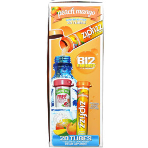 Thành phần vi chất của Zipfizz Healthy Sports Energy Mix with Vitamin B12 Peach Mango 20 Tubes 0.39 oz (11 g) Each 857167006112
