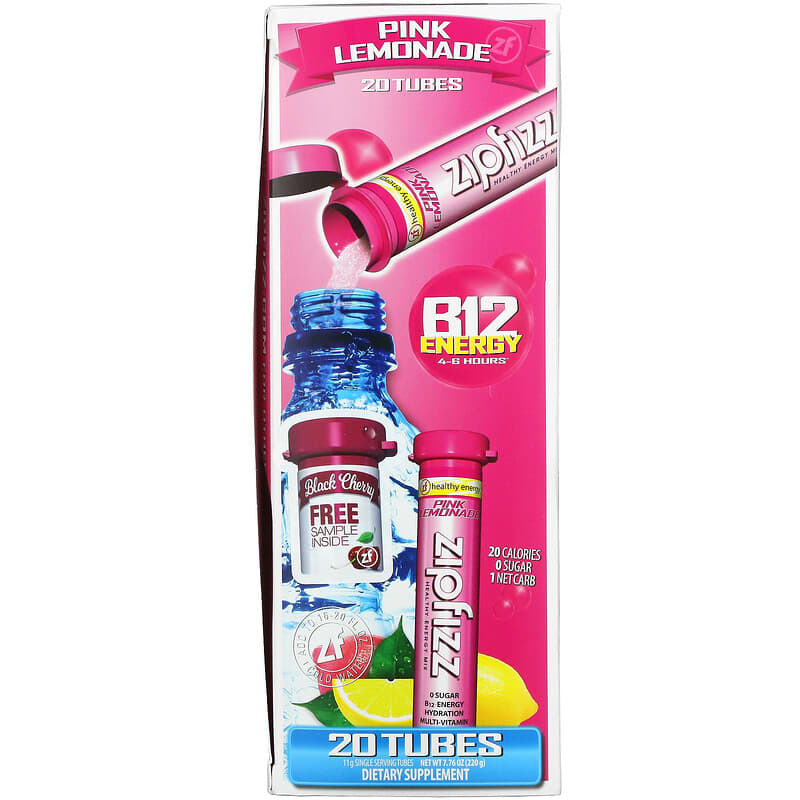 Zipfizz Healthy Sports Energy Mix with Vitamin B12 Pink Lemonade 20 Tubes 0.39 oz (11 g) Each 2 Thành phần vi chất của Zipfizz Healthy Sports Energy Mix with Vitamin B12 Pink Lemonade 20 Tubes 0.39 oz (11 g) Each 893811000242