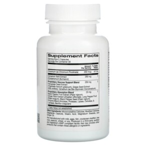 Thành phần vi chất của ZOI Research Blood Glucose Support 60 Vegetarian Capsules 898220016099